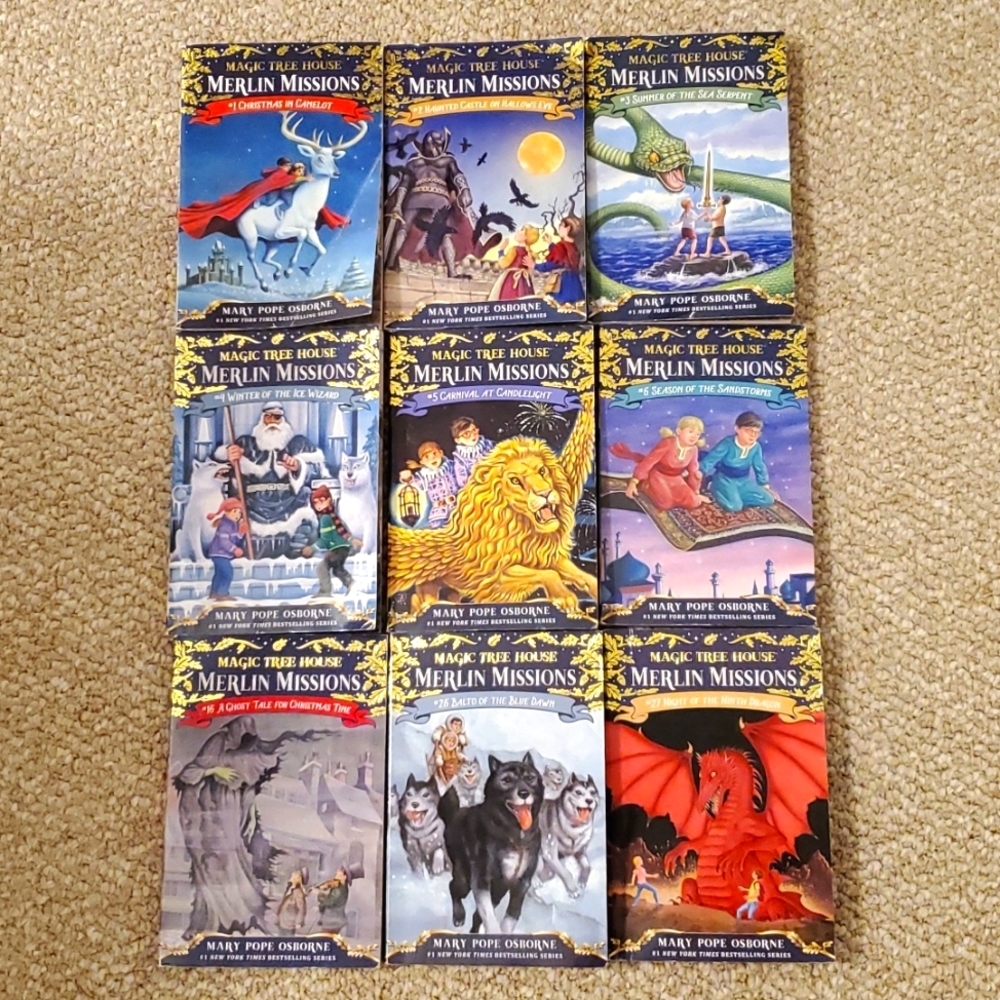 Lot of 9 Merlin Missions Paperback Books (Book 1-6, #16, #26, #27)